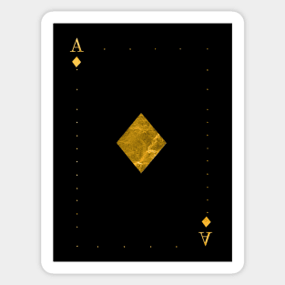 Ace of Diamonds - Golden cards Sticker